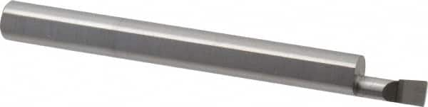 Accupro - 0.12" Min Bore Diam, 1/4" Max Bore Depth, 3/16 Shank Diam, Corner Radius Boring Bar - 0.005 to 0.008" Corner Radius, Right Hand Cut, Solid Carbide, Bright Finish - Exact Industrial Supply