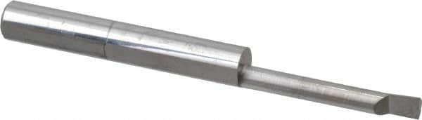 Accupro - 0.12" Min Bore Diam, 0.8" Max Bore Depth, 3/16 Shank Diam, Corner Radius Boring Bar - 0.005 to 0.008" Corner Radius, Right Hand Cut, Solid Carbide, Bright Finish - Exact Industrial Supply