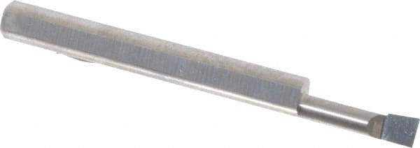 Accupro - 0.14" Min Bore Diam, 0.6" Max Bore Depth, 3/16 Shank Diam, Corner Radius Boring Bar - 0.005 to 0.008" Corner Radius, Right Hand Cut, Solid Carbide, Bright Finish - Exact Industrial Supply