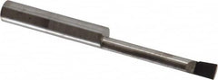 Accupro - 0.18" Min Bore Diam, 1-1/4" Max Bore Depth, 1/4 Shank Diam, Corner Radius Boring Bar - 0.005 to 0.008" Corner Radius, Right Hand Cut, Solid Carbide, Bright Finish - Exact Industrial Supply