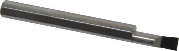 Accupro - 0.2" Min Bore Diam, 0.6" Max Bore Depth, 1/4 Shank Diam, Corner Radius Boring Bar - 0.005 to 0.008" Corner Radius, Right Hand Cut, Solid Carbide, Bright Finish - Exact Industrial Supply