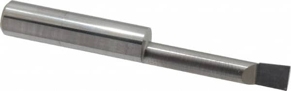 Accupro - 0.23" Min Bore Diam, 1.2" Max Bore Depth, 5/16 Shank Diam, Corner Radius Boring Bar - 0.005 to 0.008" Corner Radius, Right Hand Cut, Solid Carbide, Bright Finish - Exact Industrial Supply