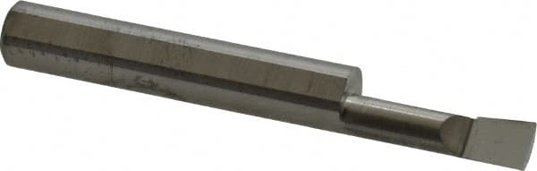 Accupro - 0.23" Min Bore Diam, 0.8" Max Bore Depth, 5/16 Shank Diam, Corner Radius Boring Bar - 0.005 to 0.008" Corner Radius, Right Hand Cut, Solid Carbide, Bright Finish - Exact Industrial Supply