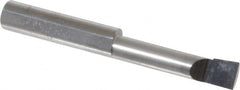 Accupro - 0.29" Min Bore Diam, 1-1/4" Max Bore Depth, 5/16 Shank Diam, Corner Radius Boring Bar - 0.005 to 0.008" Corner Radius, Right Hand Cut, Solid Carbide, Bright Finish - Exact Industrial Supply