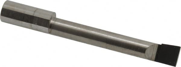 Accupro - 0.29" Min Bore Diam, 1-3/4" Max Bore Depth, 5/16 Shank Diam, Corner Radius Boring Bar - 0.005 to 0.008" Corner Radius, Right Hand Cut, Solid Carbide, Bright Finish - Exact Industrial Supply