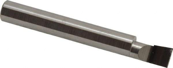 Accupro - 0.29" Min Bore Diam, 1/2" Max Bore Depth, 5/16 Shank Diam, Corner Radius Boring Bar - 0.005 to 0.008" Corner Radius, Right Hand Cut, Solid Carbide, Bright Finish - Exact Industrial Supply