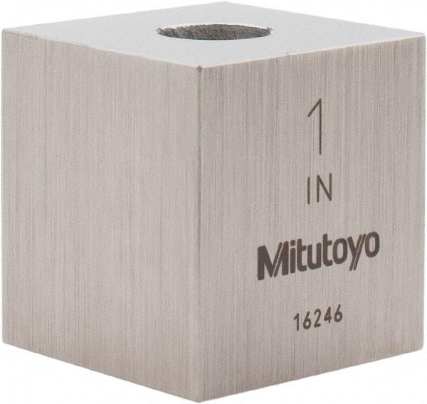 Mitutoyo - 1" Square Steel Gage Block - Accuracy Grade 0, Includes Certificate of Inspection - Benchmark Tooling