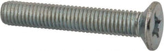 Value Collection - M8x1.25 Metric Coarse, 50mm OAL Phillips Drive Machine Screw - Flat Head, Grade 4.8 Steel, Zinc-Plated Finish, Without Washer - Benchmark Tooling