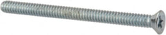 Value Collection - #4-40 UNC, 1-1/2" OAL Phillips Drive Machine Screw - Flat Head, Grade J82 Steel, Zinc-Plated Finish, Without Washer - Benchmark Tooling
