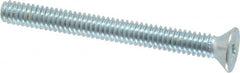 Value Collection - 1/4-20 UNC, 2-1/2" OAL Phillips Drive Machine Screw - Flat Head, Grade J82 Steel, Zinc-Plated Finish, Without Washer - Benchmark Tooling