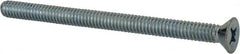Value Collection - 1/4-20 UNC, 3-1/2" OAL Phillips Drive Machine Screw - Flat Head, Grade J82 Steel, Zinc-Plated Finish, Without Washer - Benchmark Tooling