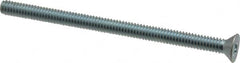 Value Collection - 1/4-20 UNC, 4" OAL Phillips Drive Machine Screw - Flat Head, Grade J82 Steel, Zinc-Plated Finish, Without Washer - Benchmark Tooling
