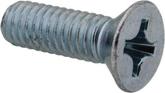 Value Collection - 5/16-18 UNC, 1" OAL Phillips Drive Machine Screw - Flat Head, Grade J82 Steel, Zinc-Plated Finish, Without Washer - Benchmark Tooling