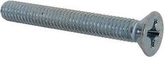 Value Collection - 5/16-18 UNC, 2-1/2" OAL Phillips Drive Machine Screw - Flat Head, Grade J82 Steel, Zinc-Plated Finish, Without Washer - Benchmark Tooling