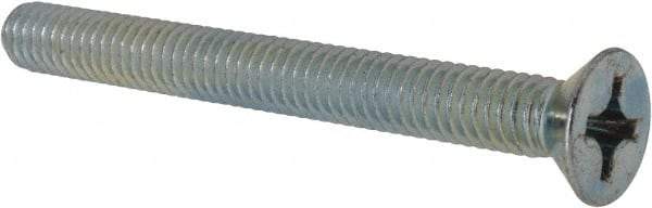 Value Collection - 5/16-18 UNC, 3" OAL Phillips Drive Machine Screw - Flat Head, Grade J82 Steel, Zinc-Plated Finish, Without Washer - Benchmark Tooling