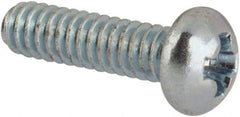 Value Collection - #2-56 UNC, 5/16" Length Under Head Phillips Drive Machine Screw - Round Head, Grade J82 Steel, Zinc-Plated Finish, Without Washer - Benchmark Tooling
