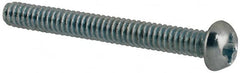Value Collection - #2-56 UNC, 3/4" Length Under Head Phillips Drive Machine Screw - Round Head, Grade J82 Steel, Zinc-Plated Finish, Without Washer - Benchmark Tooling