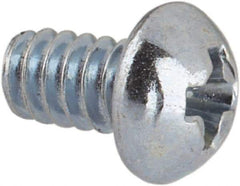 Value Collection - #4-40 UNC, 3/16" Length Under Head Phillips Drive Machine Screw - Round Head, Grade J82 Steel, Zinc-Plated Finish, Without Washer - Benchmark Tooling