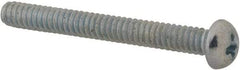 Value Collection - #4-40 UNC, 1" Length Under Head Phillips Drive Machine Screw - Round Head, Grade J82 Steel, Zinc-Plated Finish, Without Washer - Benchmark Tooling