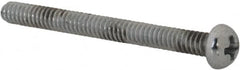 Value Collection - #4-40 UNC, 1-1/4" Length Under Head Phillips Drive Machine Screw - Round Head, Grade J82 Steel, Zinc-Plated Finish, Without Washer - Benchmark Tooling