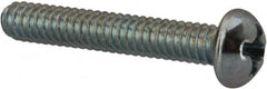 Value Collection - #5-40 UNC, 3/4" Length Under Head Phillips Drive Machine Screw - Round Head, Grade J82 Steel, Zinc-Plated Finish, Without Washer - Benchmark Tooling