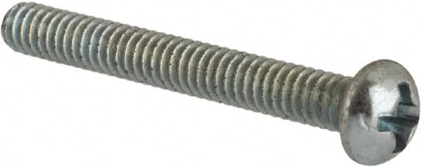 Value Collection - #5-40 UNC, 1" Length Under Head Phillips Drive Machine Screw - Round Head, Grade J82 Steel, Zinc-Plated Finish, Without Washer - Benchmark Tooling