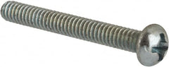 Value Collection - #5-40 UNC, 1" Length Under Head Phillips Drive Machine Screw - Round Head, Grade J82 Steel, Zinc-Plated Finish, Without Washer - Benchmark Tooling
