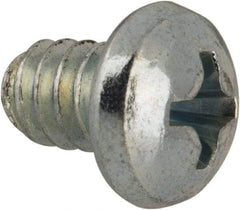 Value Collection - #10-24 UNC, 1/4" Length Under Head Phillips Drive Machine Screw - Round Head, Grade J82 Steel, Zinc-Plated Finish, Without Washer - Benchmark Tooling