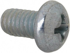 Value Collection - #10-32 UNF, 5/16" Length Under Head Phillips Drive Machine Screw - Round Head, Grade J82 Steel, Zinc-Plated Finish, Without Washer - Benchmark Tooling