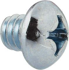 Value Collection - 1/4-20 UNC, 1/4" Length Under Head Phillips Drive Machine Screw - Round Head, Grade J82 Steel, Zinc-Plated Finish, Without Washer - Benchmark Tooling