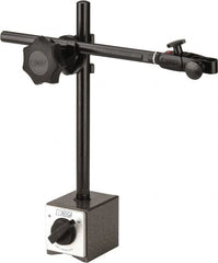 Noga - 175 Lb Magnetic Force, Fine Adjustment Indicator Positioner & Holder with Base - Post & Clamp, Rectangular Base, 2-3/8" Base Height, 60mm Base Length, 2" Base Width - Benchmark Tooling