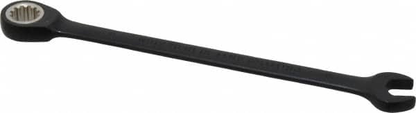 Proto - 8mm 12 Point Combination Wrench - 15° Head Angle, 5-1/2" OAL, Steel, Black Chrome Finish - Benchmark Tooling