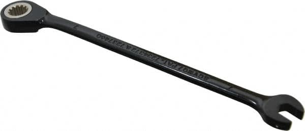 Proto - 7mm 12 Point Combination Wrench - 15° Head Angle, 5-1/2" OAL, Steel, Black Chrome Finish - Benchmark Tooling