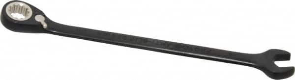 Proto - 8mm 12 Point Combination Wrench - 15° Head Angle, 5-1/2" OAL, Steel, Black Chrome Finish - Benchmark Tooling