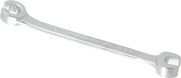 Proto - 3/8", Satin Finish, Combination Flare Nut Wrench - 12 Points, 5-11/16" OAL, Steel, Double End Head - Benchmark Tooling