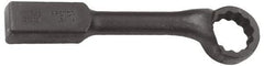 Proto - 4-1/8" 12 Point Striking Box Wrench - Single End, 6-1/4" Head Diam x 2-3/8" Head Thickness, 18" OAL, Steel, Black Finish, 60° Offset - Benchmark Tooling