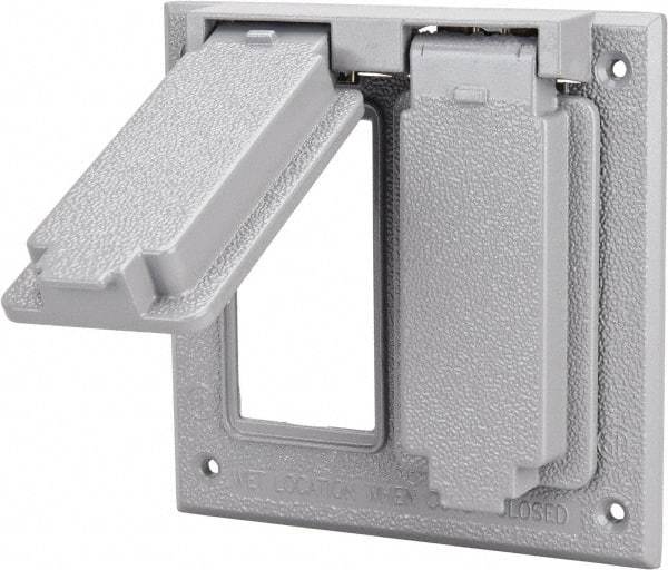 Cooper Crouse-Hinds - Electrical Outlet Box Aluminum Weatherproof Cover - Includes Gasket - Benchmark Tooling