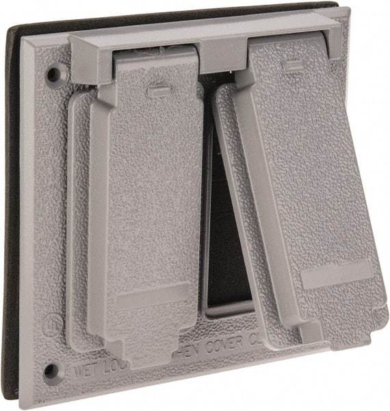 Cooper Crouse-Hinds - Electrical Outlet Box Aluminum Weatherproof Cover - Includes Gasket - Benchmark Tooling