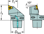 C6-266LFG-45065-22 CoroThread® 266 Coromant Capto® Toolholder - Benchmark Tooling