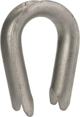 Made in USA - 1" Wire Rope Thimble Clip - Steel, Galvanized - Benchmark Tooling