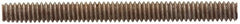 Value Collection - #8-32 2" OAL Fully Threaded Stud - Brass, Plain Finish - Benchmark Tooling