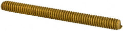 Value Collection - #2-56 1" OAL Fully Threaded Stud - Brass, Plain Finish - Benchmark Tooling