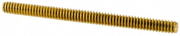 Value Collection - #4-40 1-1/2" OAL Fully Threaded Stud - Brass, Plain Finish - Benchmark Tooling