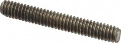 Value Collection - 1/4-20 1-3/4" OAL Fully Threaded Stud - Stainless Steel, Plain Finish - Benchmark Tooling