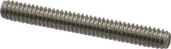 Value Collection - 1/4-20 2" OAL Fully Threaded Stud - Stainless Steel, Plain Finish - Benchmark Tooling