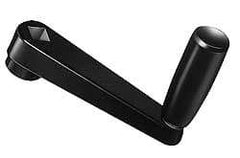 Value Collection - 0.91" Hub Diam x 0.55" Hub Height Crank Handle - 3/8" Square Bore, Aluminum Black Powder Crank Body - Benchmark Tooling