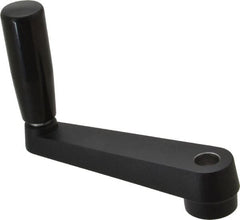 Value Collection - 1.06" Hub Diam x 0.67" Hub Height Crank Handle - 1/2" Round Bore, Aluminum Black Powder Crank Body - Benchmark Tooling