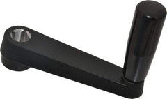 Value Collection - 1.06" Hub Diam x 0.67" Hub Height Crank Handle - 1/2" Square Bore, Aluminum Black Powder Crank Body - Benchmark Tooling