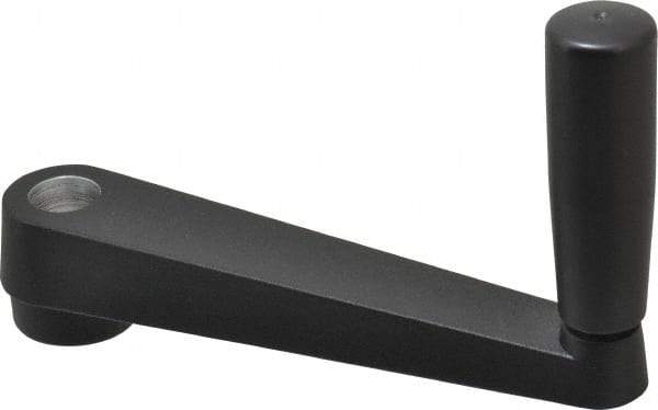 Value Collection - 1.38" Hub Diam x 1.02" Hub Height Crank Handle - 3/4" Round Bore, Aluminum Black Powder Crank Body - Benchmark Tooling
