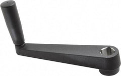 Value Collection - 1.4" Hub Diam x 1.02" Hub Height Crank Handle - 3/4" Square Bore, Aluminum Black Powder Crank Body - Benchmark Tooling